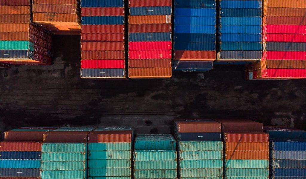 two-rows-of-stacked-shipping-containers